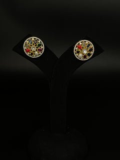 NAVRATTAN PURE SILVER STUDS